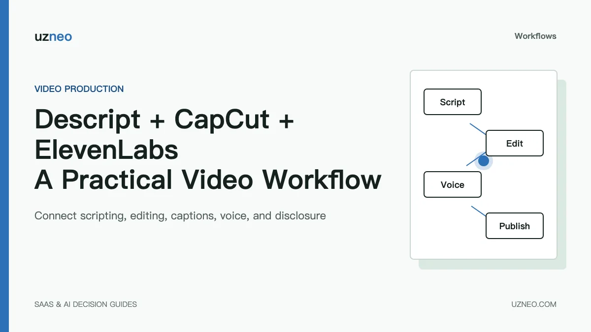 Descript + CapCut + ElevenLabs: A Practical Video Workflow